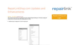 RepairLinkShop.com Updates - OEConnection