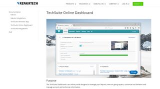 TechSuite Online Dashboard - RepairTech
