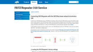 Connecting FRITZ!WLAN Repeater with the home network - AVM
