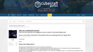 Everything about Replay Mod | CubeCraft Games