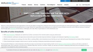 Employee Time Tracking Via The Web with Replicon's Online ...