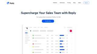 Reply - Sales Acceleration Platform