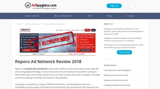Reporo Ad Network Review (2018): compare CPM rates, earnings ...