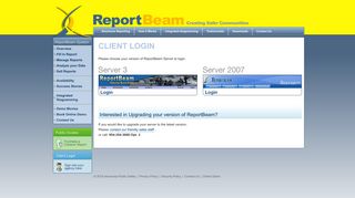 Client Login to ReportBeam Server