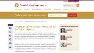 Representative Payee - Not a Job to Be Taken Lightly ...