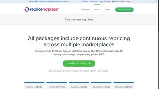 Pricing Plans for the Leading Automated Repricer - RepricerExpress