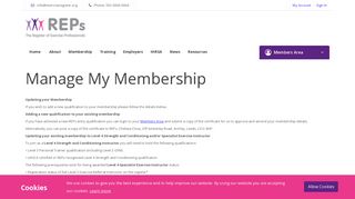 Manage My Membership - Register of Exercise Professionals