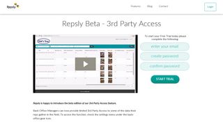 Repsly Beta - Third Party Access