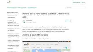 How to add a new user to the Back Office / Web app? – Repsly ...