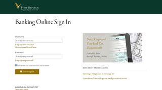 First Republic Bank | Registration - Banking Online | First Republic Bank