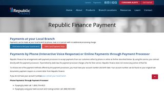 Republic Finance - Payments