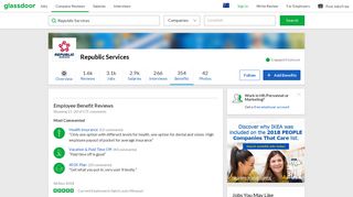 Republic Services Employee Benefits and Perks | Glassdoor.com.au