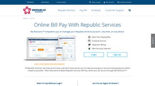 Online Bill Pay With Republic Services | Republic Services