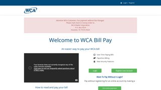 Pay E-Bill - WCA Waste Corporation