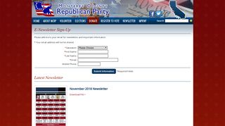 E-Newsletter Sign-Up (Monterey County Republican Party)