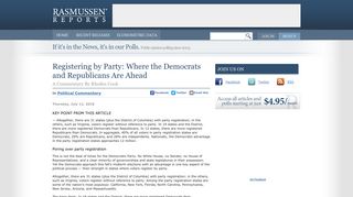 Registering by Party: Where the Democrats and Republicans Are ...