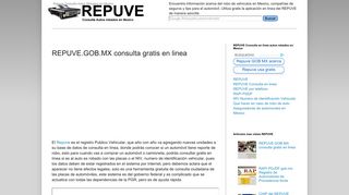 REPUVE.GOB.MX consulta gratis en linea | Repuve Consulta Autos ...