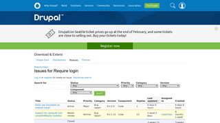 Issues for Require login | Drupal.org