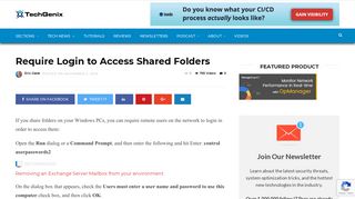 Require Login to Access Shared Folders - TechGenix