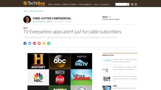 TV Everywhere apps aren't just for cable subscribers | TechHive