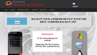 RerWare, home of MyBackup Pro. The best Android backup application.