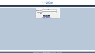 MiSuite Login Page