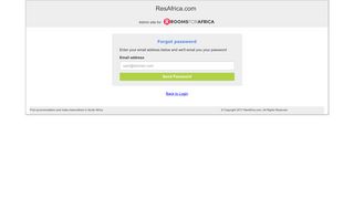 Forgot password to ResAfrica.com