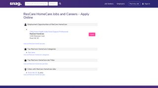 ResCare HomeCare Job Applications | Apply Online at ResCare ...