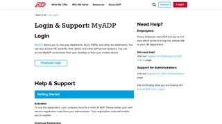 Login & Support | MyADP