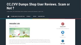 rescator.cm – CC,CVV Dumps Shop User Reviews. Scam or Not ?