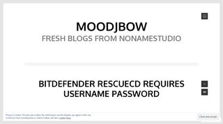 Bitdefender RescueCD requires username password – moodjbow