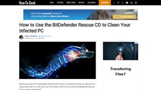 How to Use the BitDefender Rescue CD to Clean Your Infected PC