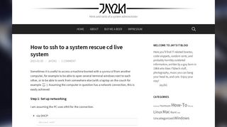 How to ssh to a system rescue cd live system – Jay's IT blog