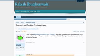 Research and Ranking Equity Advisory | Stocks Talk - Rakesh ...
