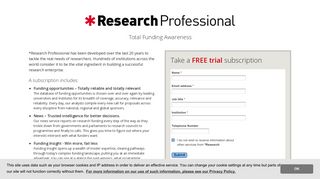Free trial | Research Professional