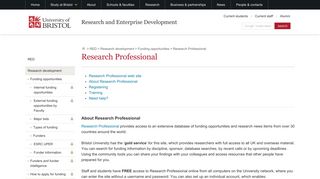 Research Professional | RED | University of Bristol