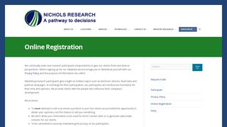 Online Registration - Nichols Research