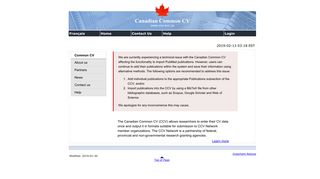 Canadian Common CV (CCV) - Welcome to the Canadian Common CV