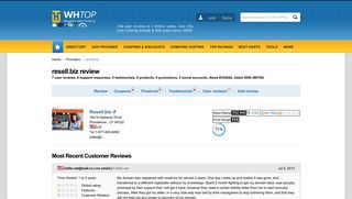 Resell.biz Review 2019 - webhosting reviews by 7 users. Rank 2/10