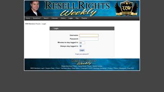 Login - Resell Rights Weekly