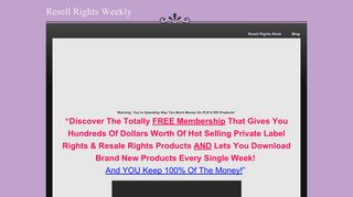 Resell Rights Weekly - Resell Rights Week