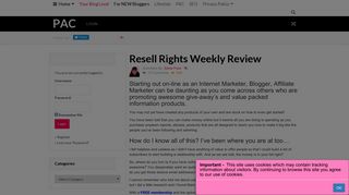 Resell Rights Weekly Review - PAC - Power Affiliate Club
