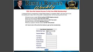 Resell Rights Weekly