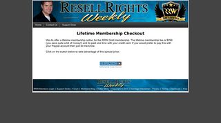 Resell Rights Weekly :: Lifetime Membership Checkout