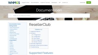 ResellerClub - WHMCS Documentation