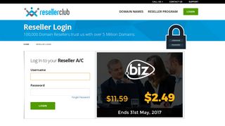 Login - Domain/Hosting Reseller Account | ResellerClub