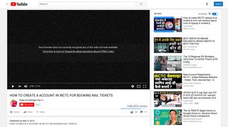 how to create a account in irctc for booking rail tickets - YouTube