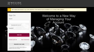Jewelers Reserve Credit Card: Sign On