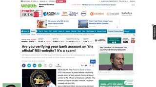 Are you verifying your bank account on 'the official' RBI website? It's a ...