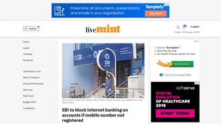 SBI to block internet banking on accounts if mobile number not ...